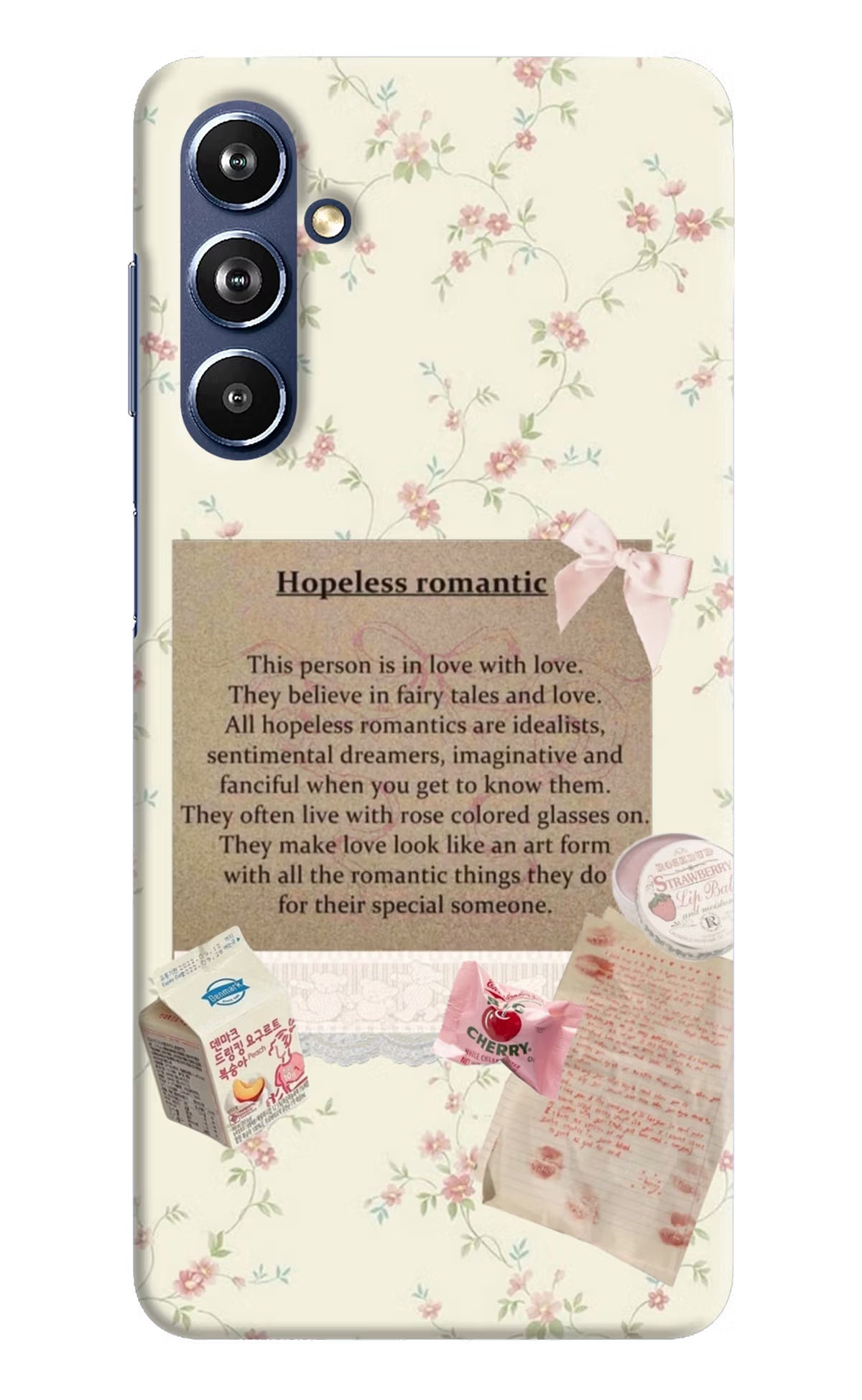 Hopeless Romantic Samsung F54 5G Hard Case Back Cover by Casekaro