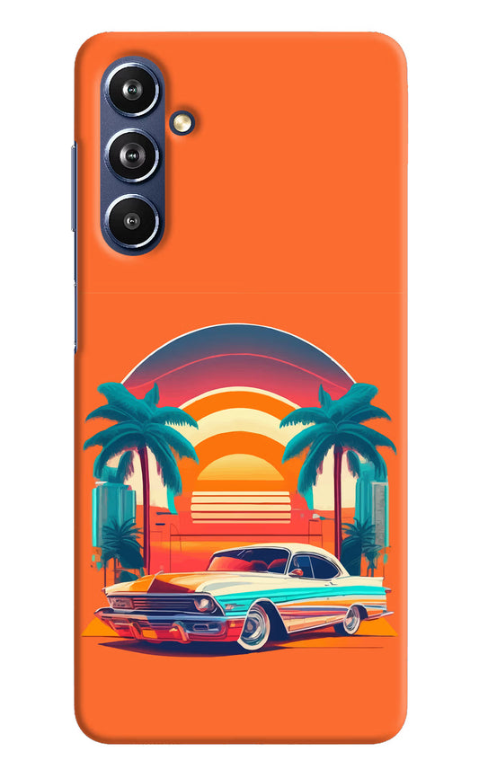 Palm Drive 80s Samsung F54 5G Hard Case Back Cover by Casekaro