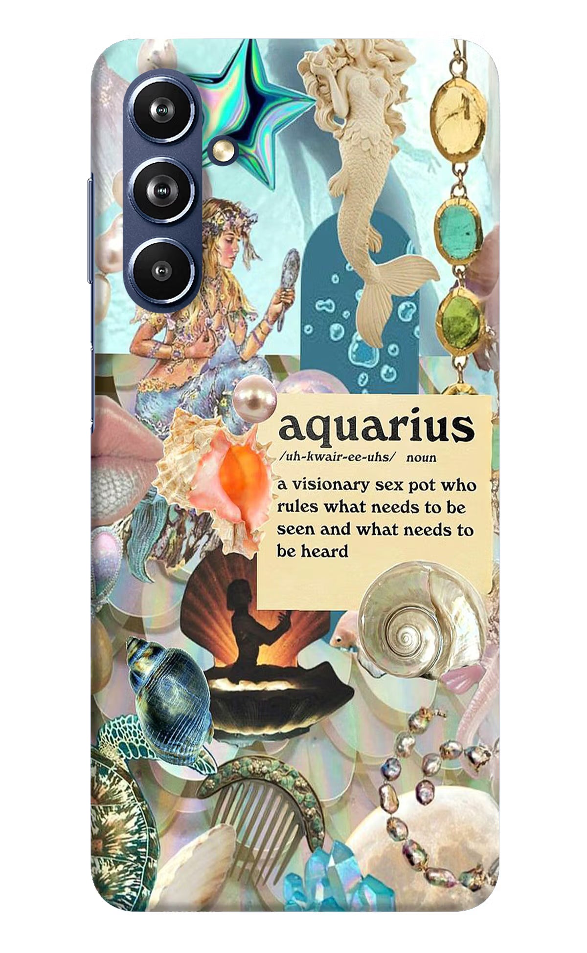 Aquarius Zodiac Samsung F54 5G Hard Case Back Cover by Casekaro