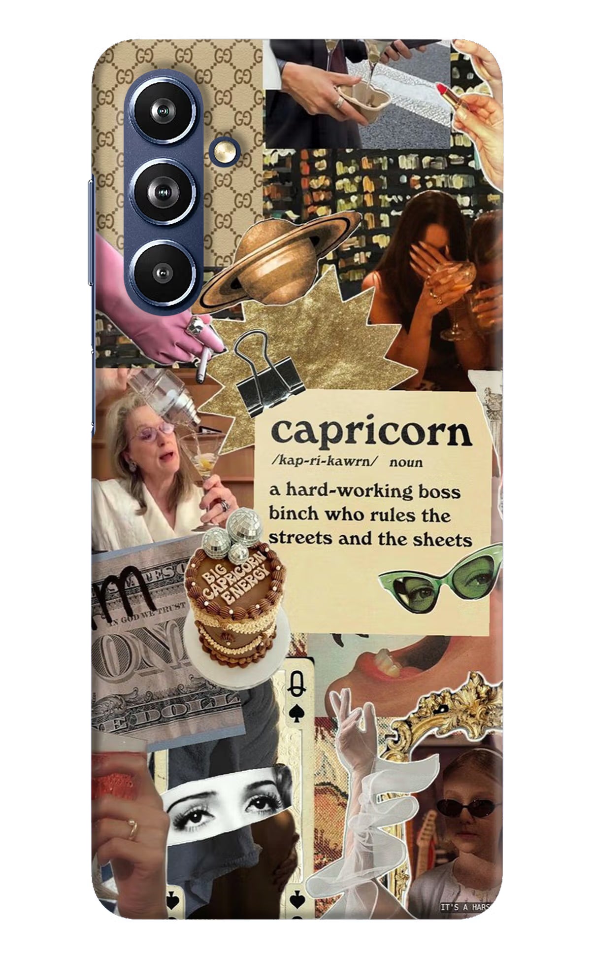 Capricorn Zodiac Samsung F54 5G Hard Case Back Cover by Casekaro