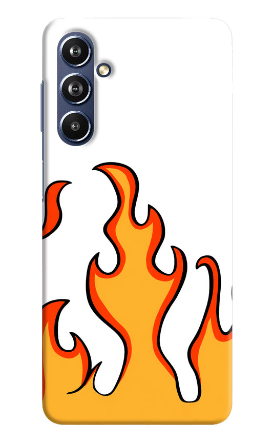 Fired Up – White Samsung F54 5G Hard Case Back Cover by Casekaro