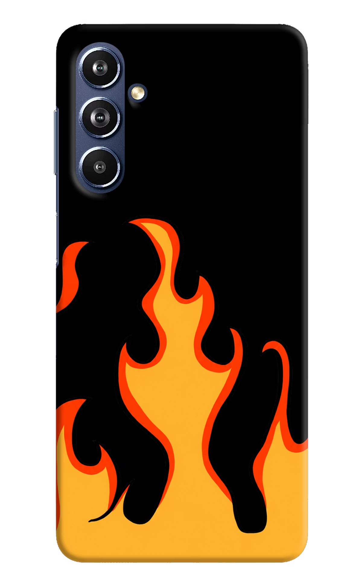Fired Up – Black Samsung F54 5G Hard Case Back Cover by Casekaro