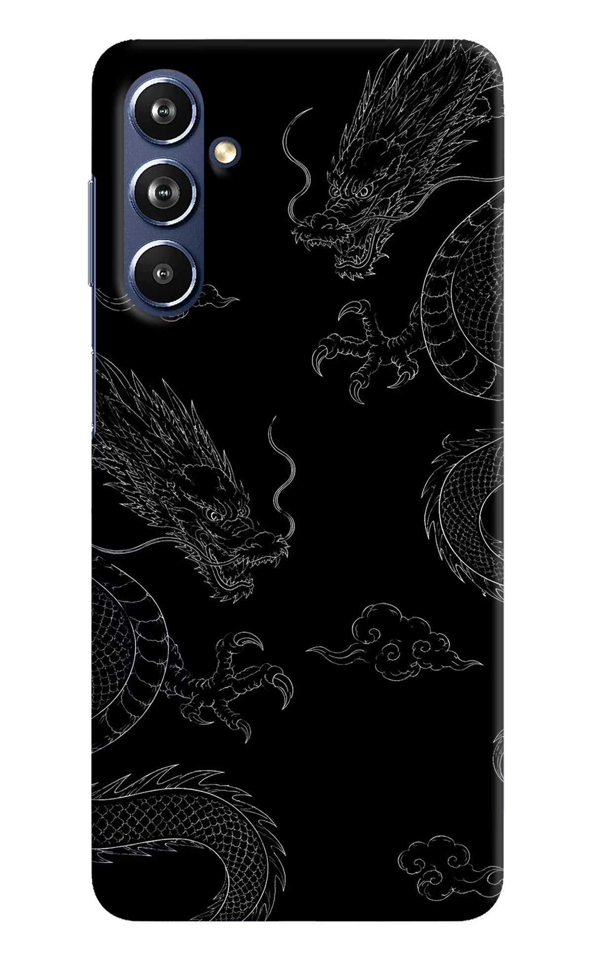 Twin Dragons Samsung F54 5G Hard Case Back Cover by Casekaro