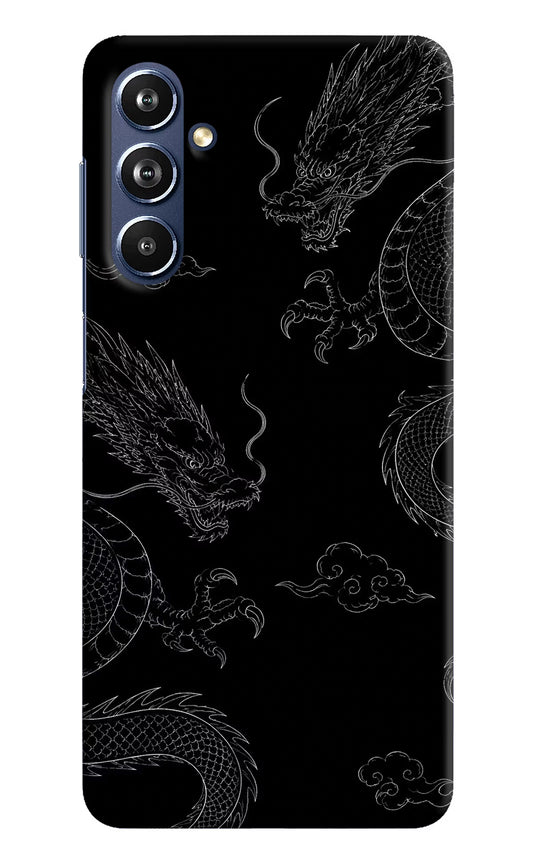 Twin Dragons Samsung F54 5G Hard Case Back Cover by Casekaro
