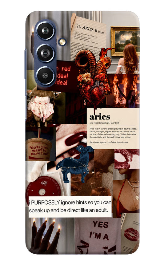 Zodiac Aries Samsung F54 5G Hard Case Back Cover by Casekaro