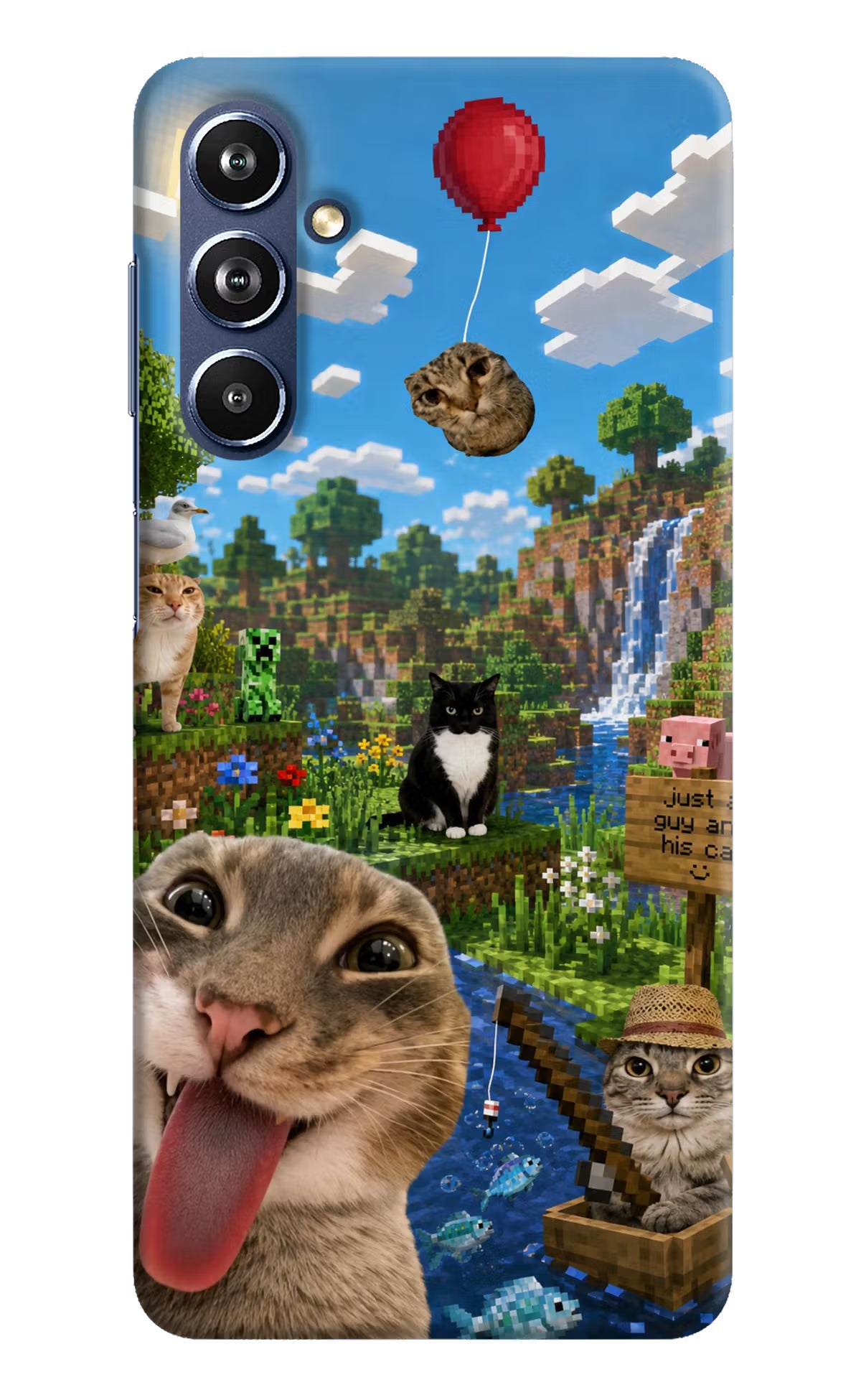 Minecraft Cat Chaos Samsung F54 5G Back Cover