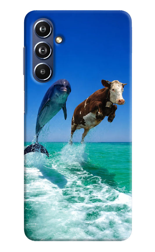 Dolphin vs Cow Samsung F54 5G Hard Case Back Cover by Casekaro