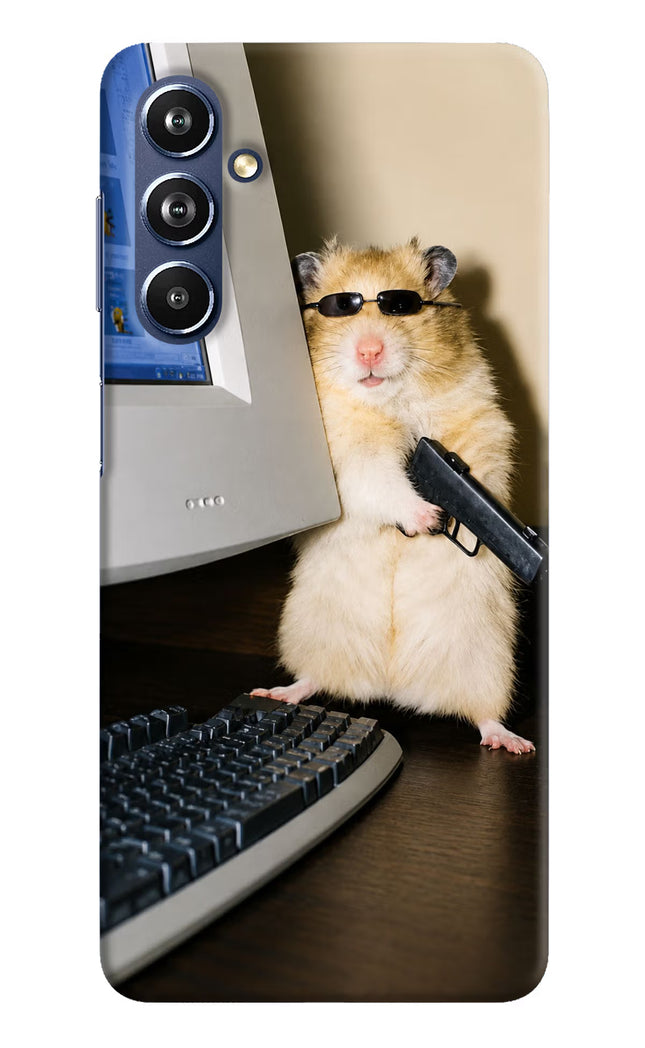 Hacker Hamster Samsung F54 5G Hard Case Back Cover by Casekaro
