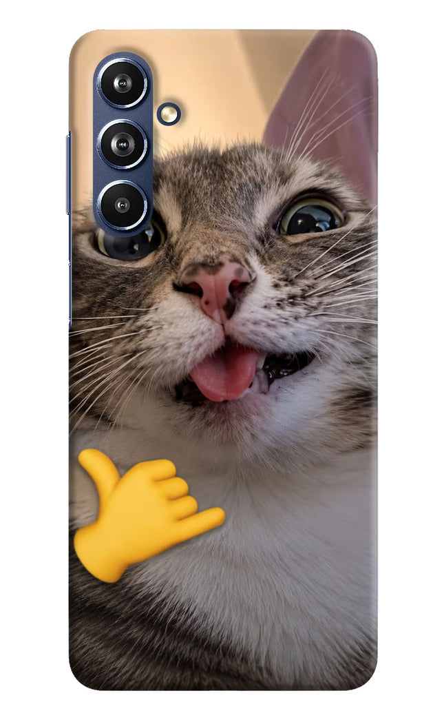 Silly Cat Call Samsung F54 5G Hard Case Back Cover by Casekaro