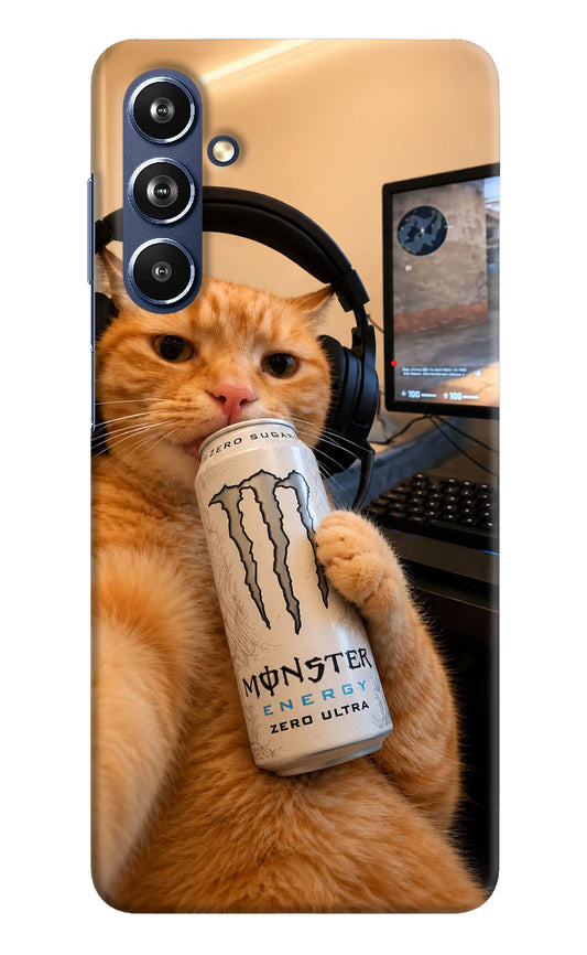 Gamer Cat Energy Samsung F54 5G Hard Case Back Cover by Casekaro