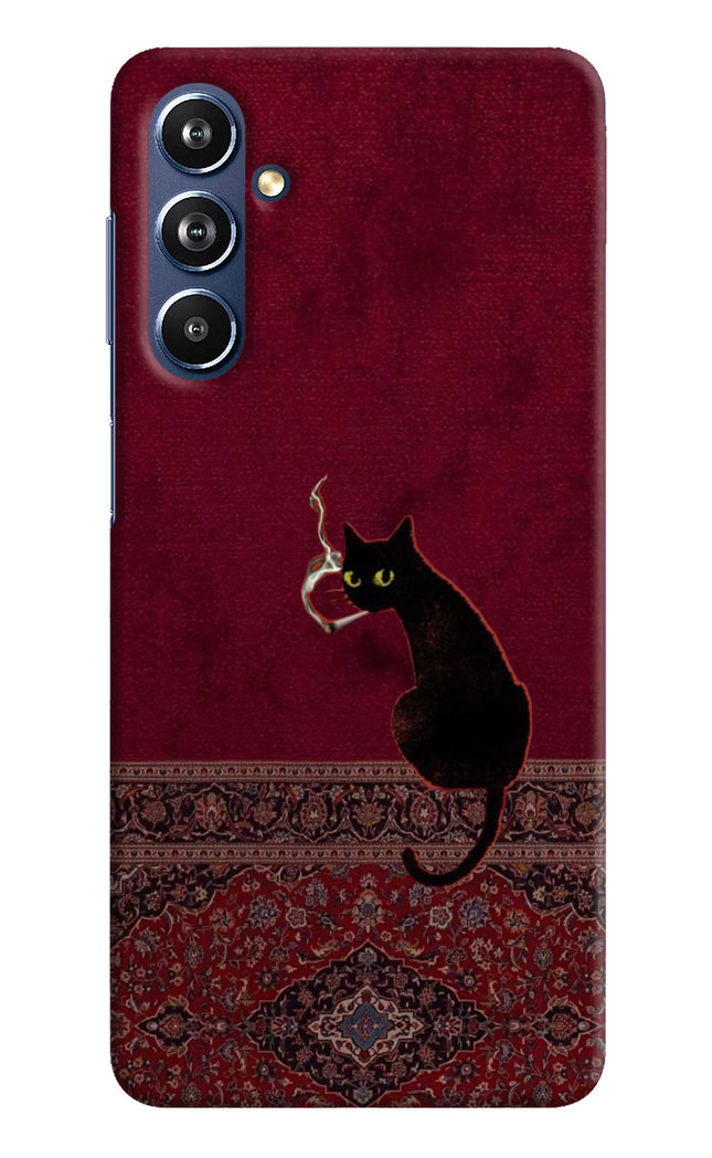 Midnight Cat Samsung F54 5G Hard Case Back Cover by Casekaro