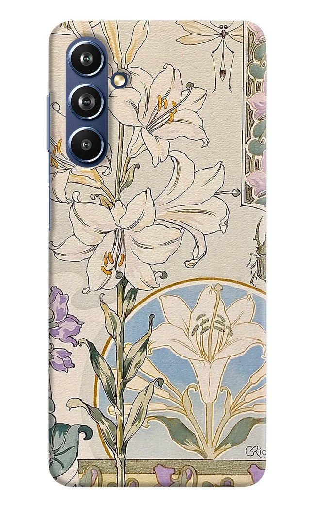 White Lily Samsung F54 5G Hard Case Back Cover by Casekaro