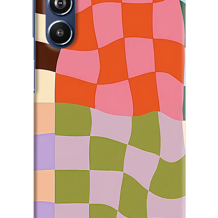 Wavy Grid Samsung F54 5G Hard Case Back Cover by Casekaro