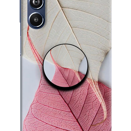 White Pink Leaf Samsung F54 5G Pop Case by Casekaro