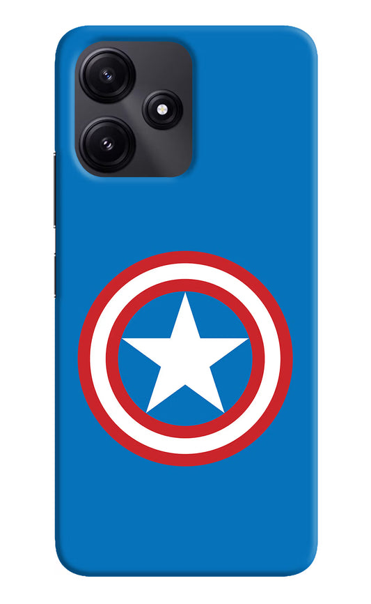 Captain America Logo Poco M6 Pro 5G Hard Case Back Cover by Casekaro