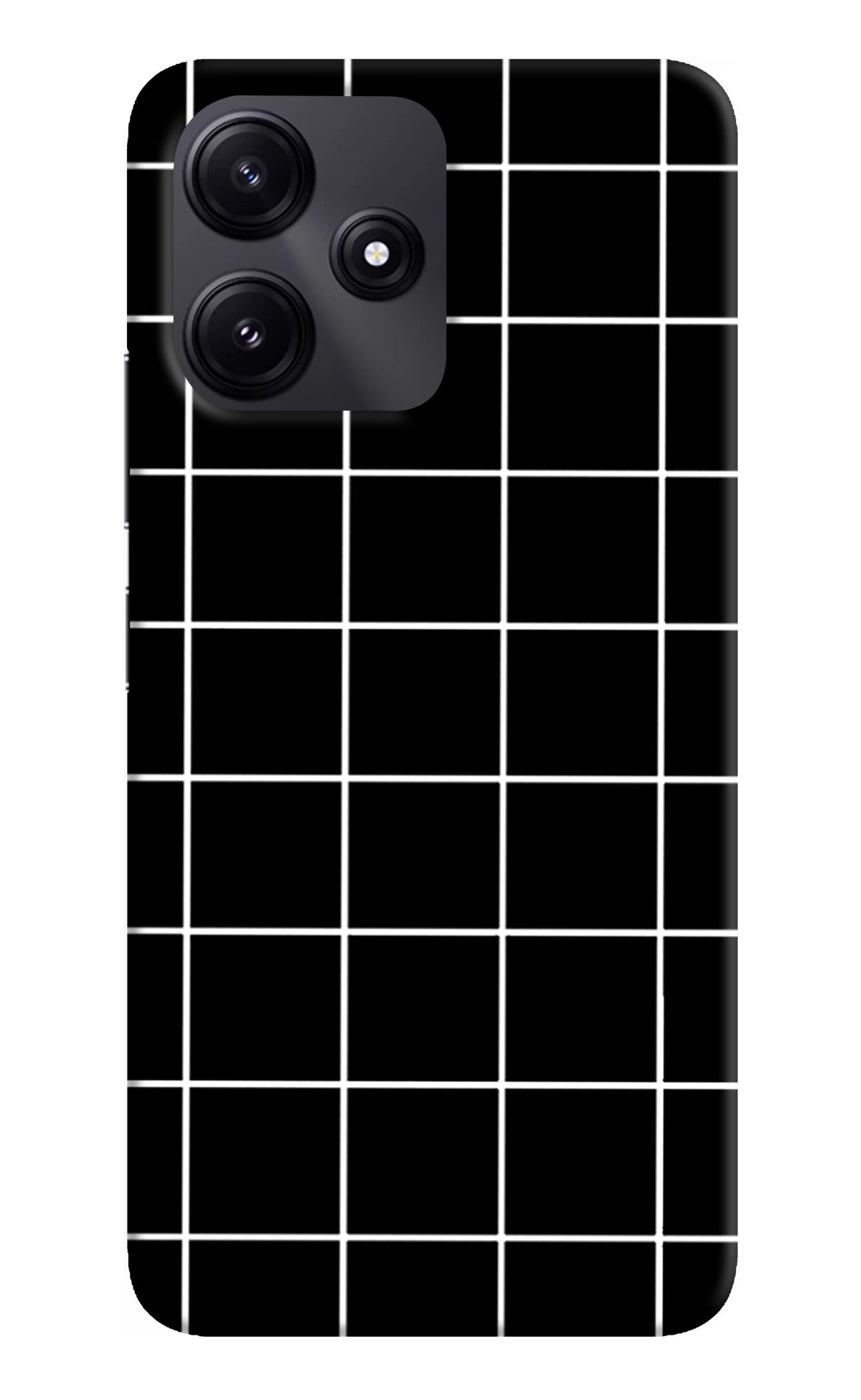 White Grid Poco M6 Pro 5G Back Cover