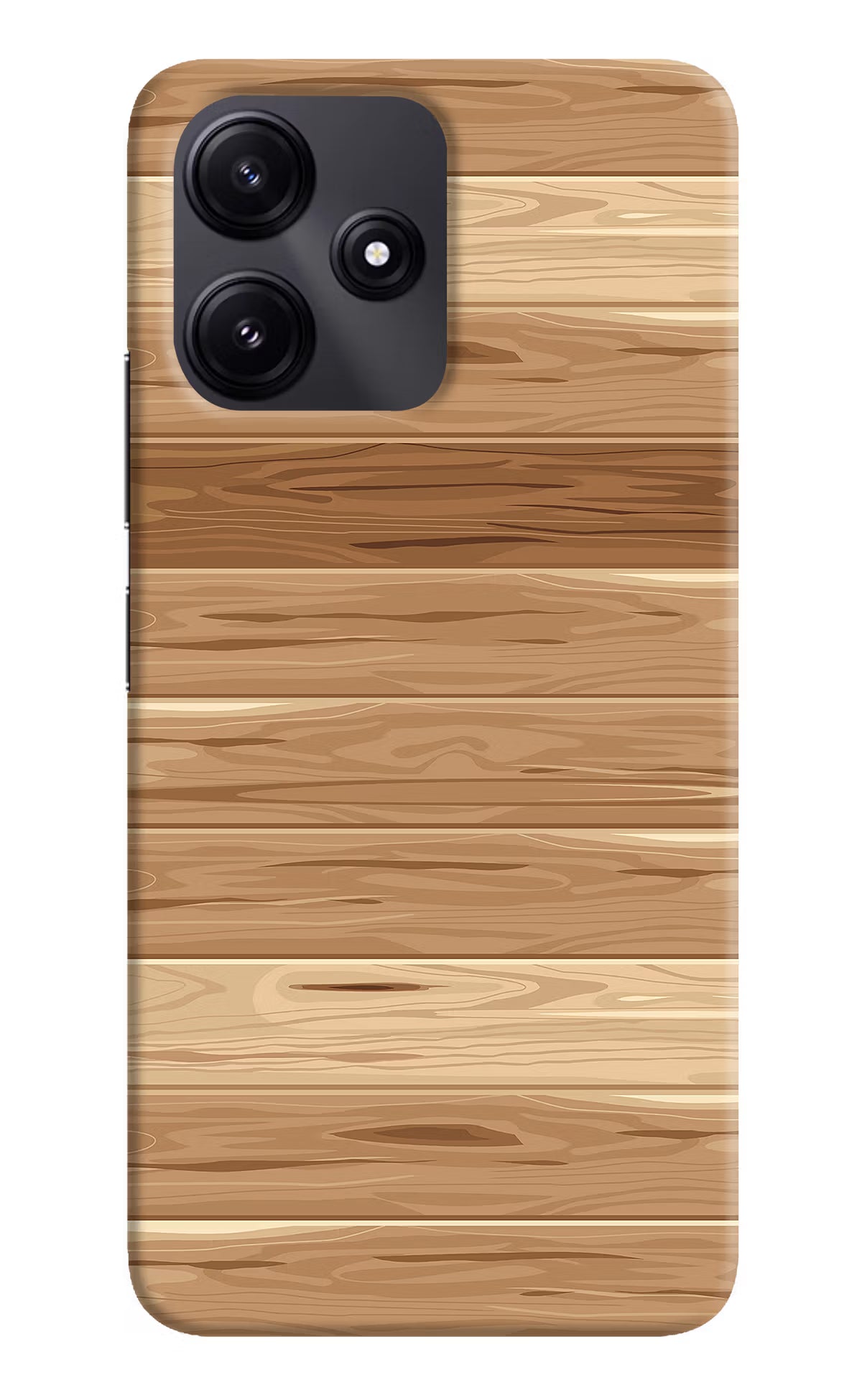 Wooden Vector Poco M6 Pro 5G Hard Case Back Cover by Casekaro