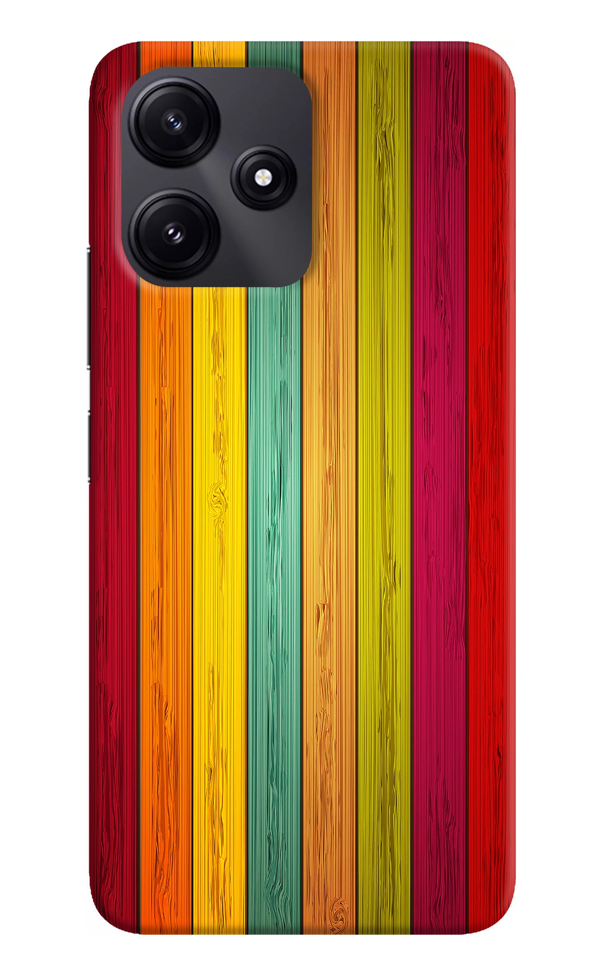 Multicolor Wooden Poco M6 Pro 5G Back Cover