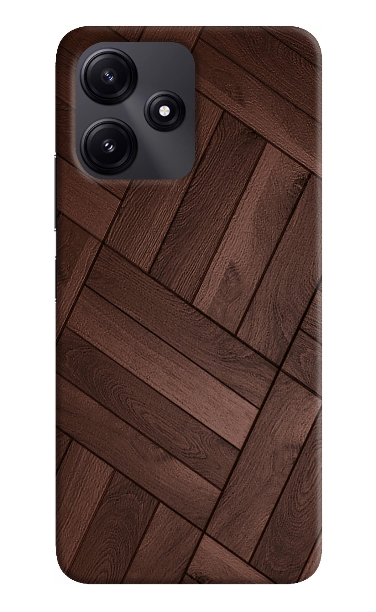 Wooden Texture Design Poco M6 Pro 5G Back Cover