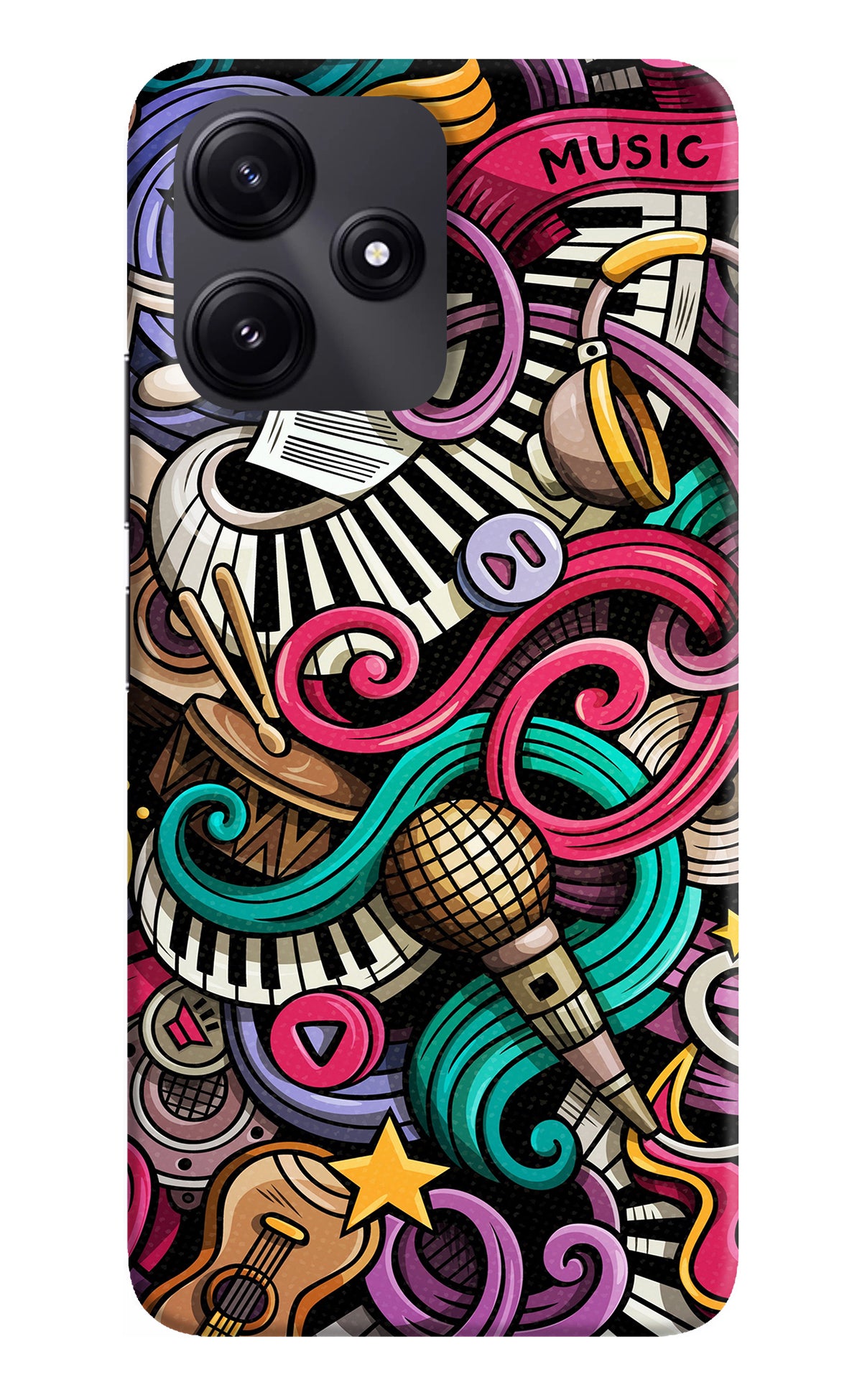 Music Abstract Poco M6 Pro 5G Back Cover