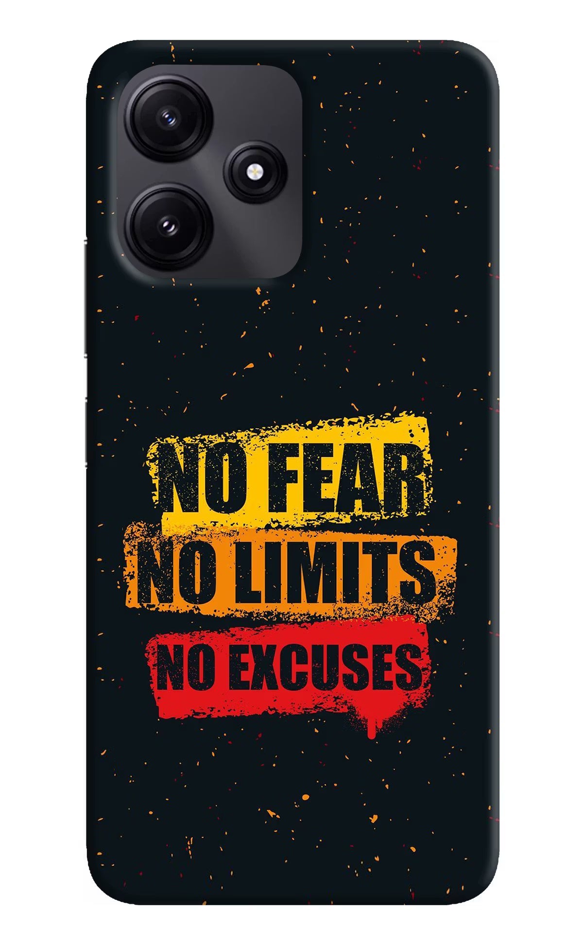 No Fear No Limits No Excuse Poco M6 Pro 5G Hard Case Back Cover by Casekaro