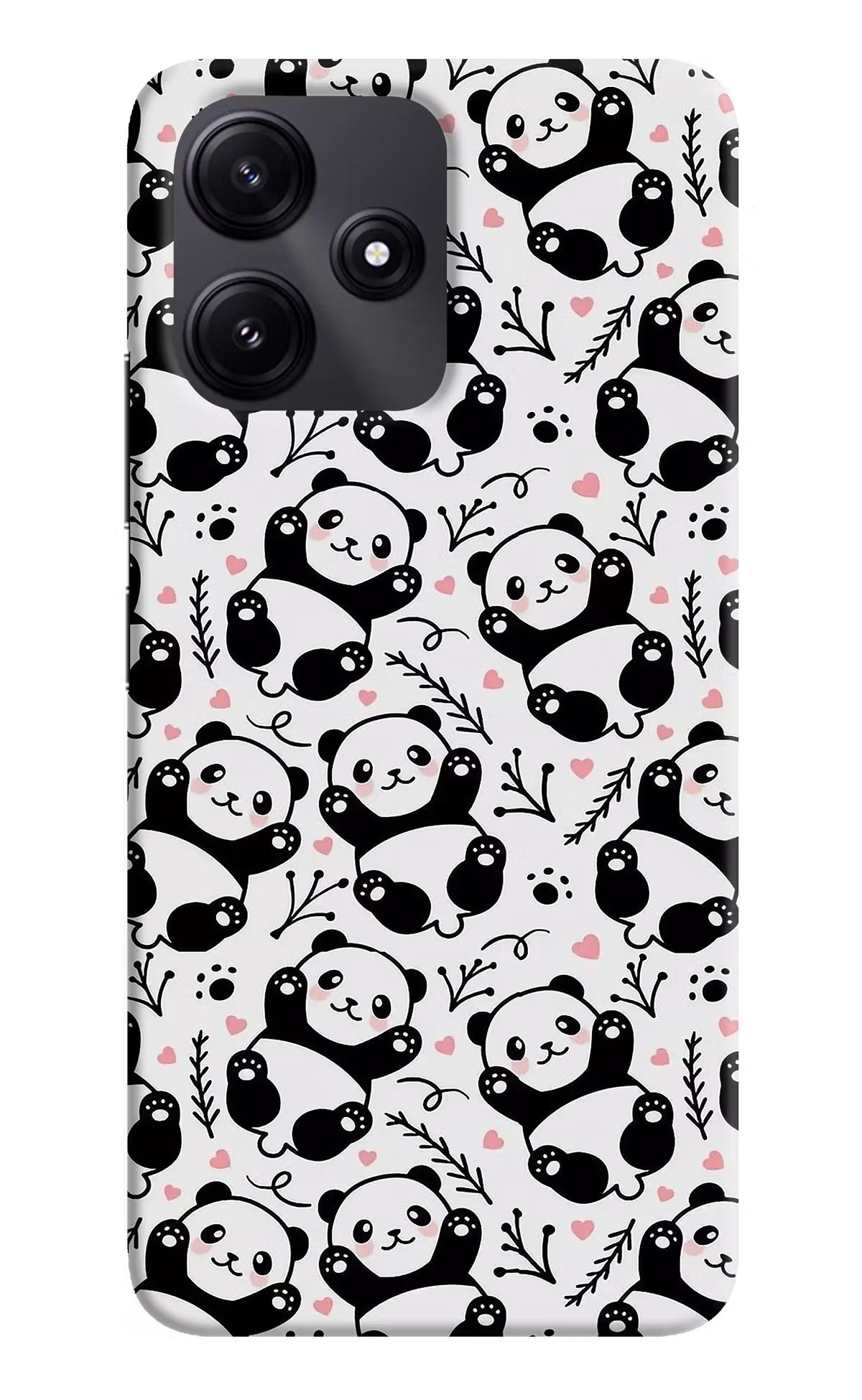 Cute Panda Poco M6 Pro 5G Hard Case Back Cover by Casekaro