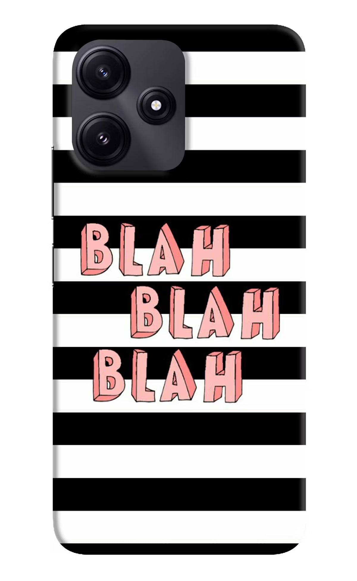 Blah Blah Blah Poco M6 Pro 5G Hard Case Back Cover by Casekaro