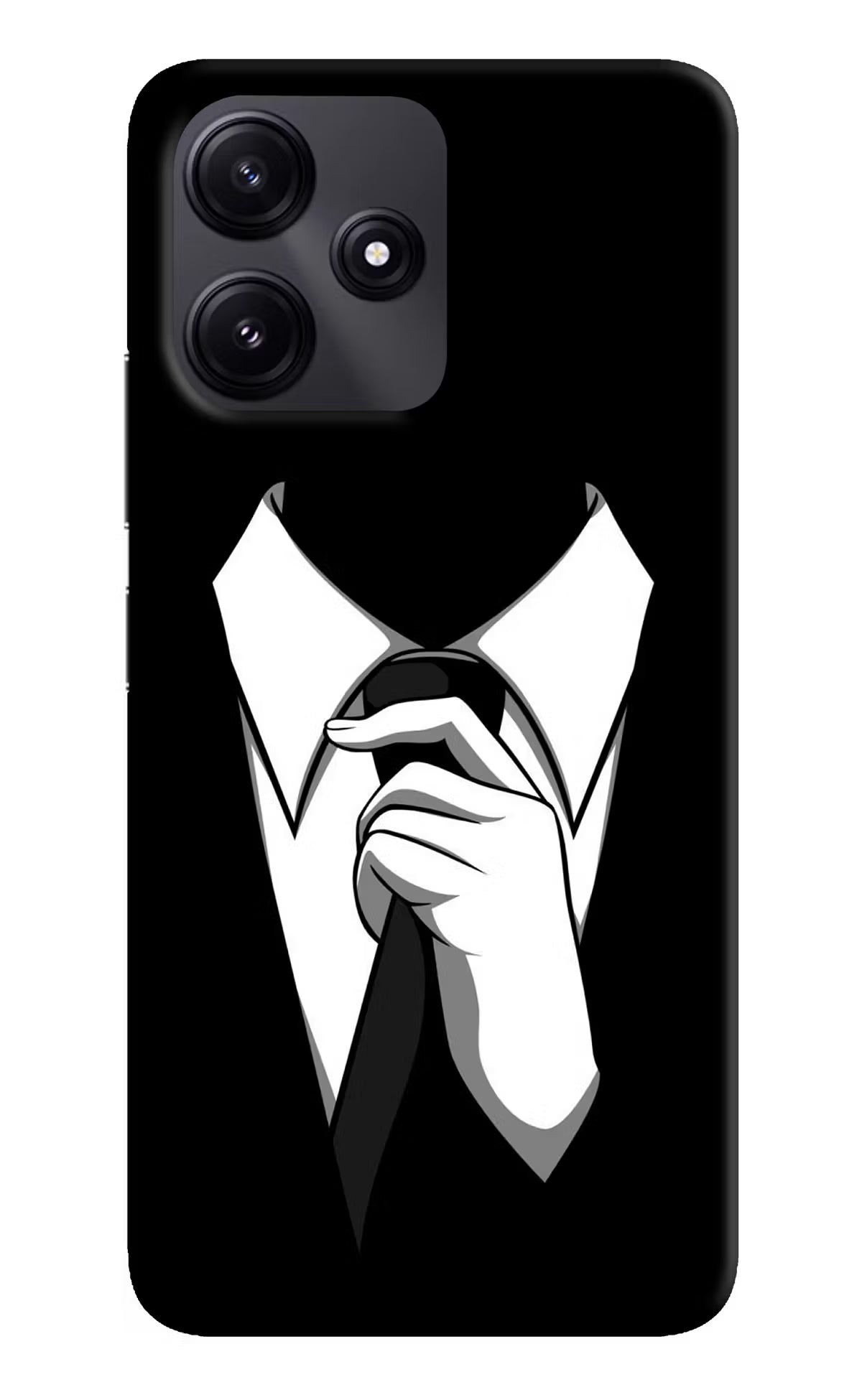 Black Tie Poco M6 Pro 5G Hard Case Back Cover by Casekaro