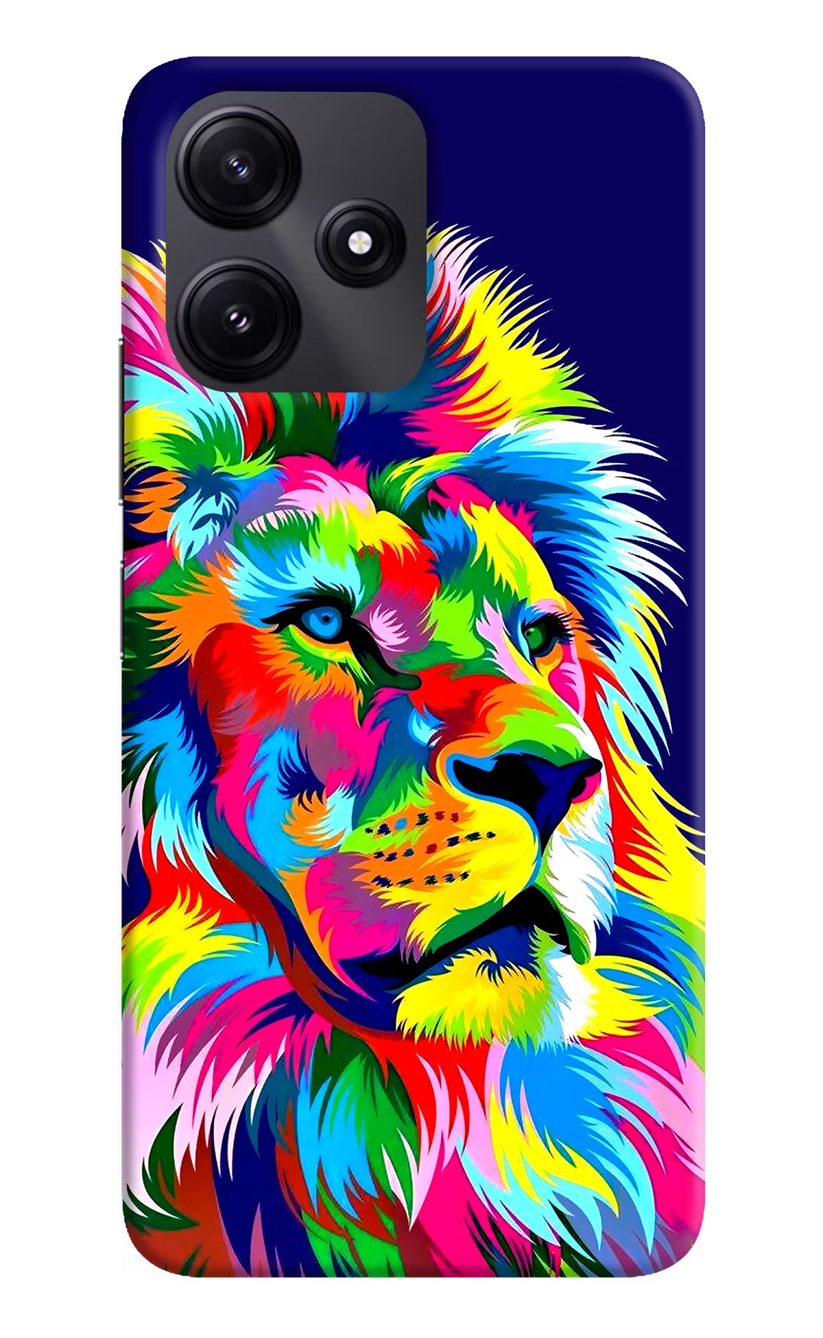 Vector Art Lion Poco M6 Pro 5G Hard Case Back Cover by Casekaro
