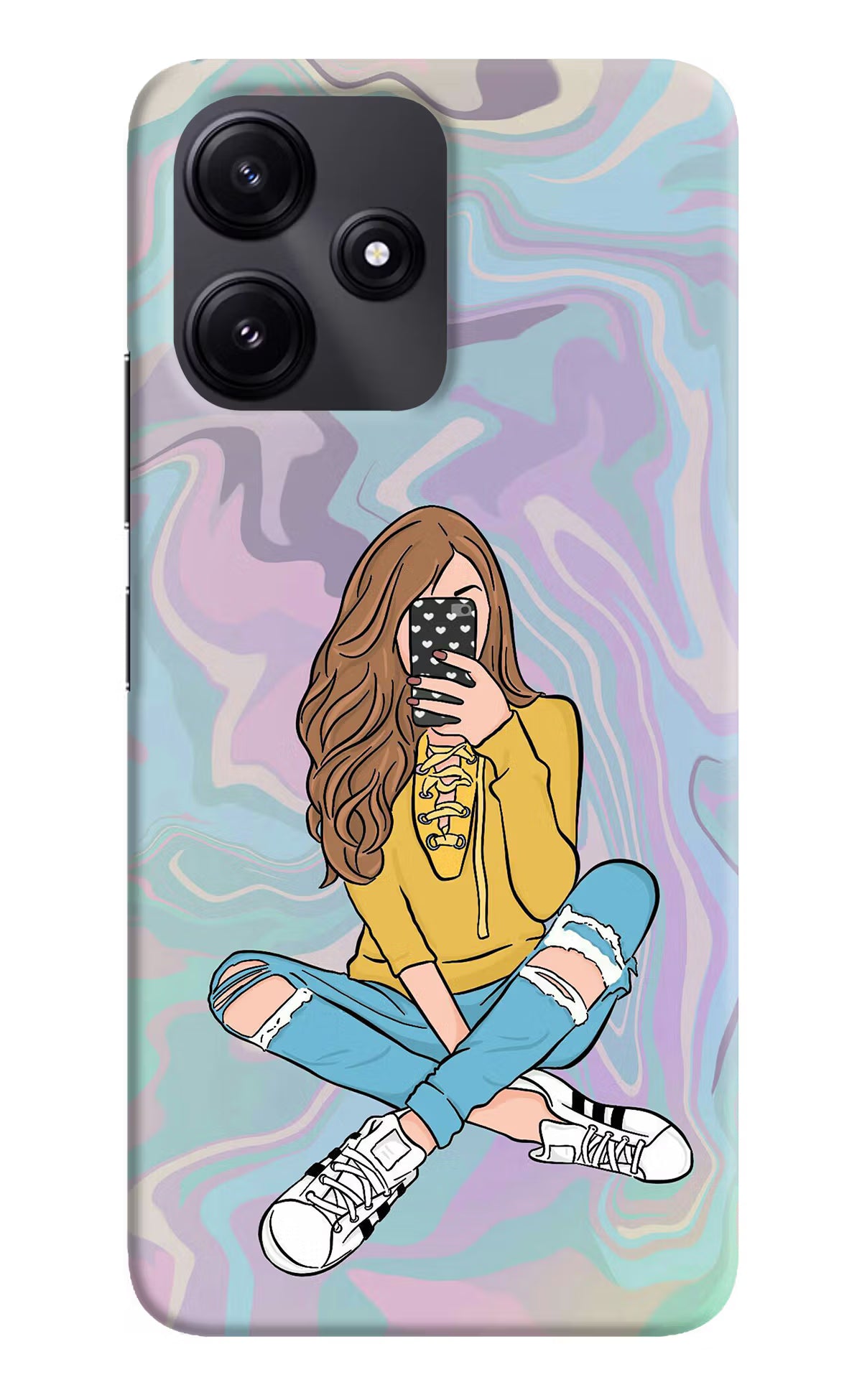 Selfie Girl Poco M6 Pro 5G Hard Case Back Cover by Casekaro