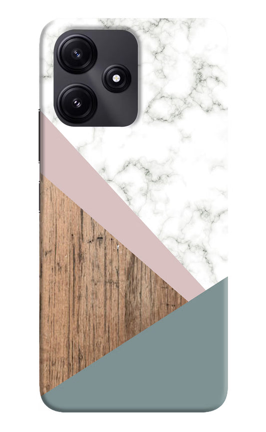 Marble wood Abstract Poco M6 Pro 5G Hard Case Back Cover by Casekaro