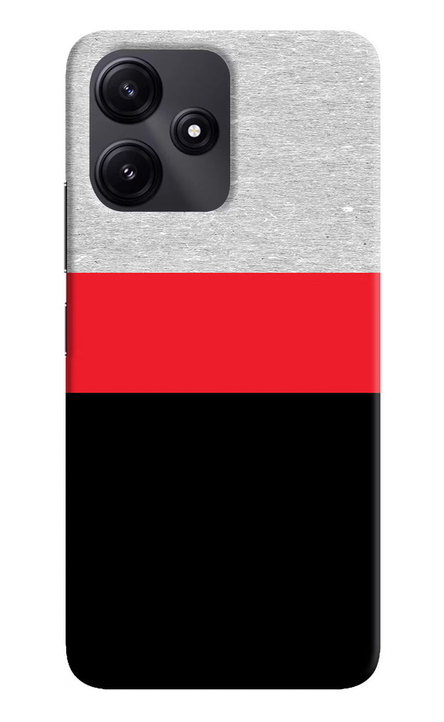 Tri Color Pattern Poco M6 Pro 5G Hard Case Back Cover by Casekaro