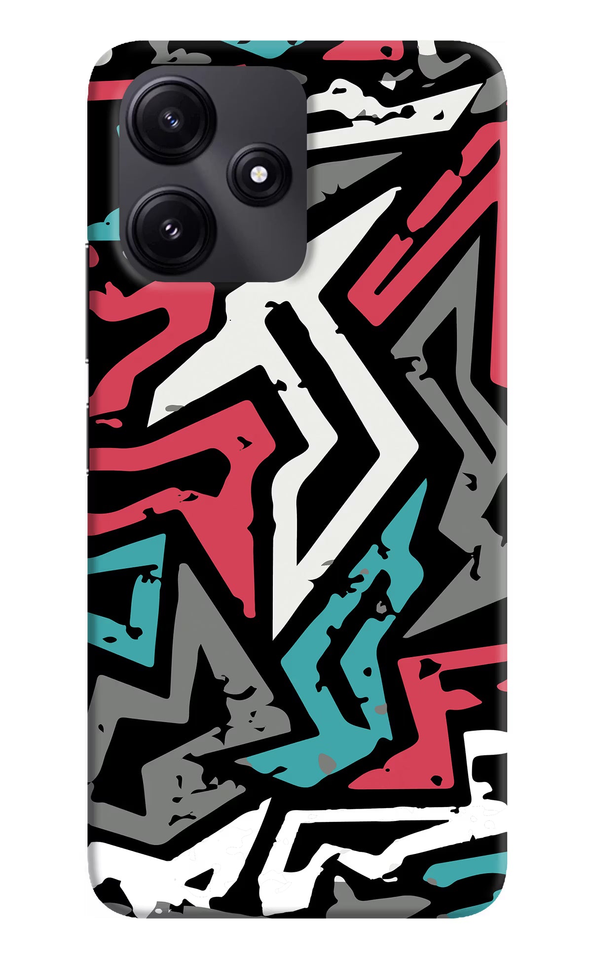 Geometric Graffiti Poco M6 Pro 5G Hard Case Back Cover by Casekaro