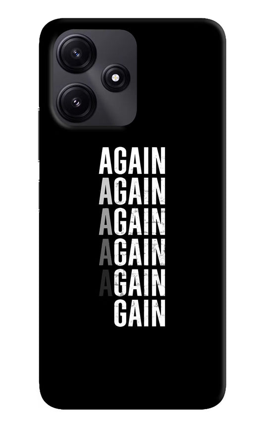 Again Again Gain Poco M6 Pro 5G Hard Case Back Cover by Casekaro