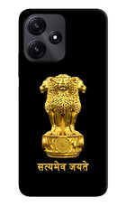 Satyamev Jayate Golden Poco M6 Pro 5G Hard Case Back Cover by Casekaro