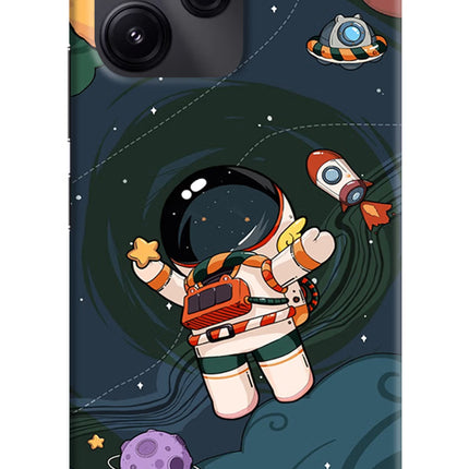 Cartoon Astronaut Poco M6 Pro 5G Hard Case Back Cover by Casekaro