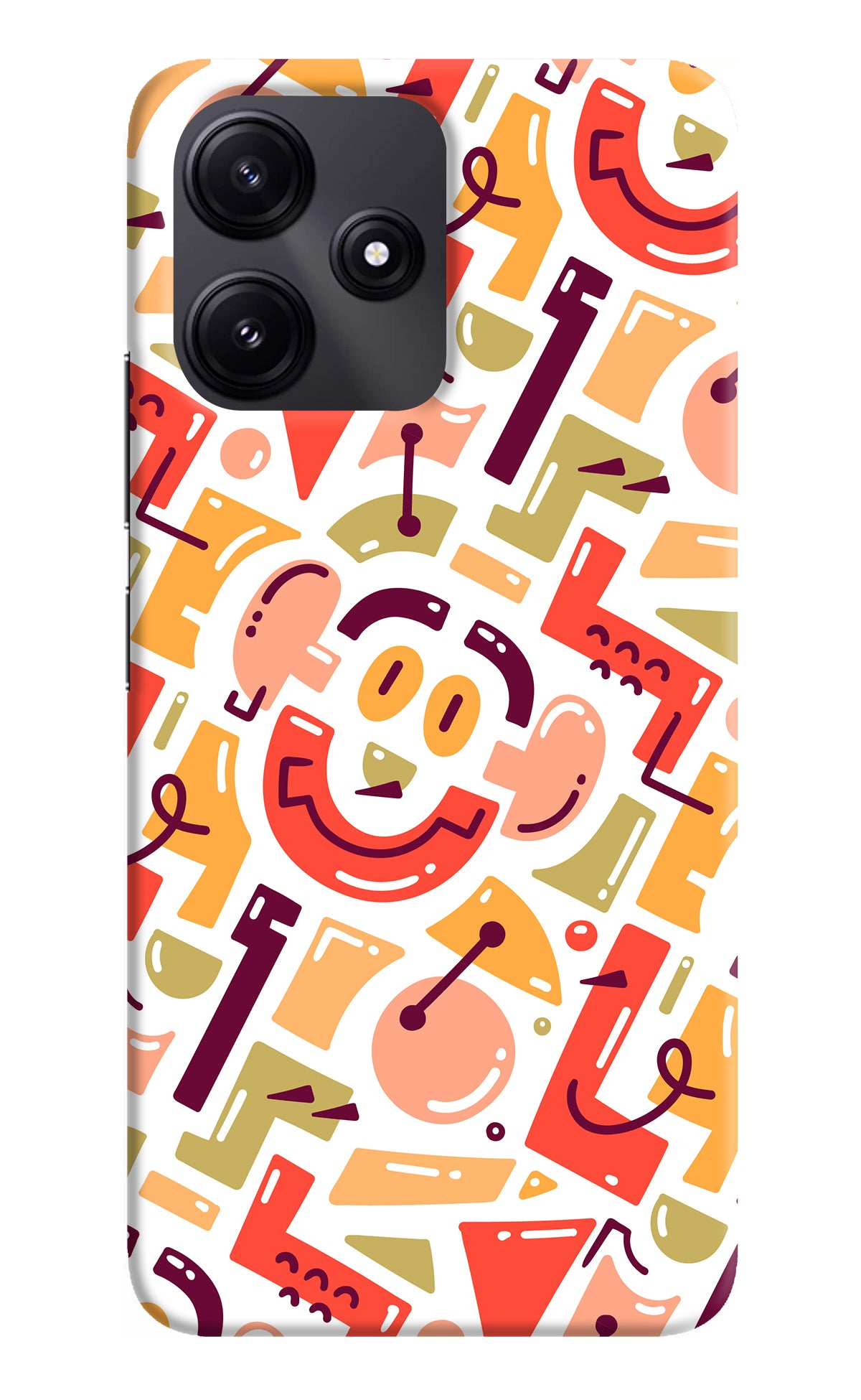 Doodle Pattern Poco M6 Pro 5G Back Cover