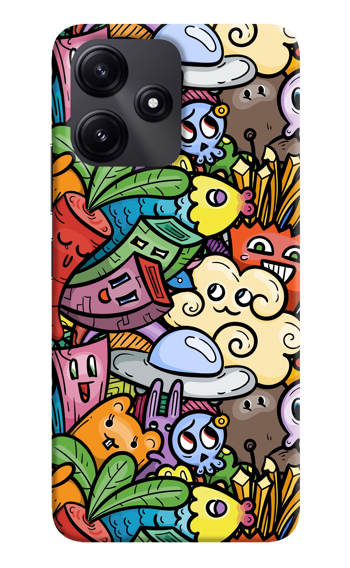 Veggie Doodle Poco M6 Pro 5G Back Cover