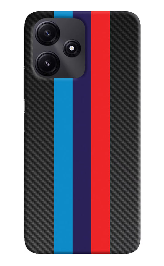 BMW Stripes Pattern Poco M6 Pro 5G Hard Case Back Cover by Casekaro