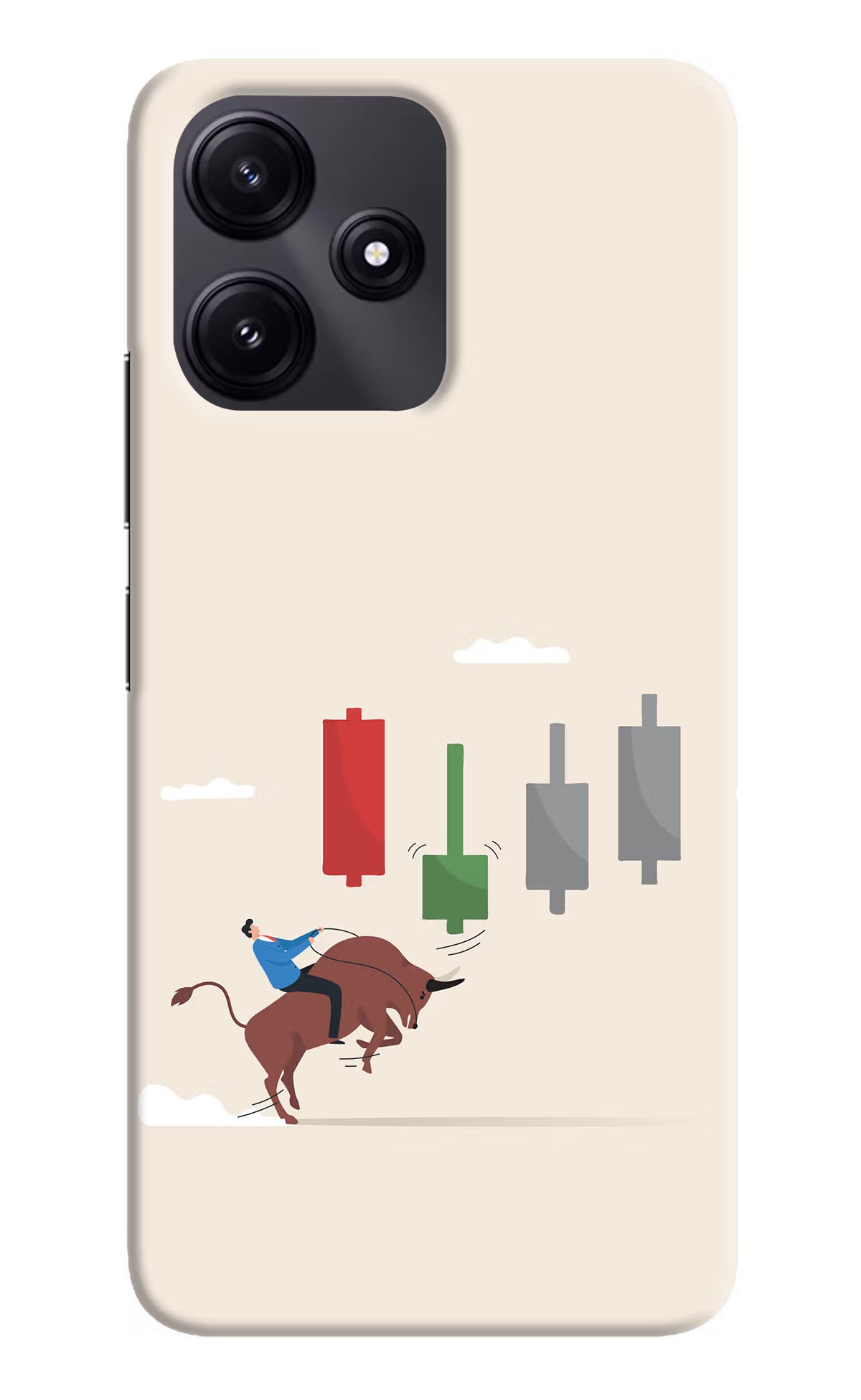 Bull Trading Momentum Poco M6 Pro 5G Hard Case Back Cover by Casekaro
