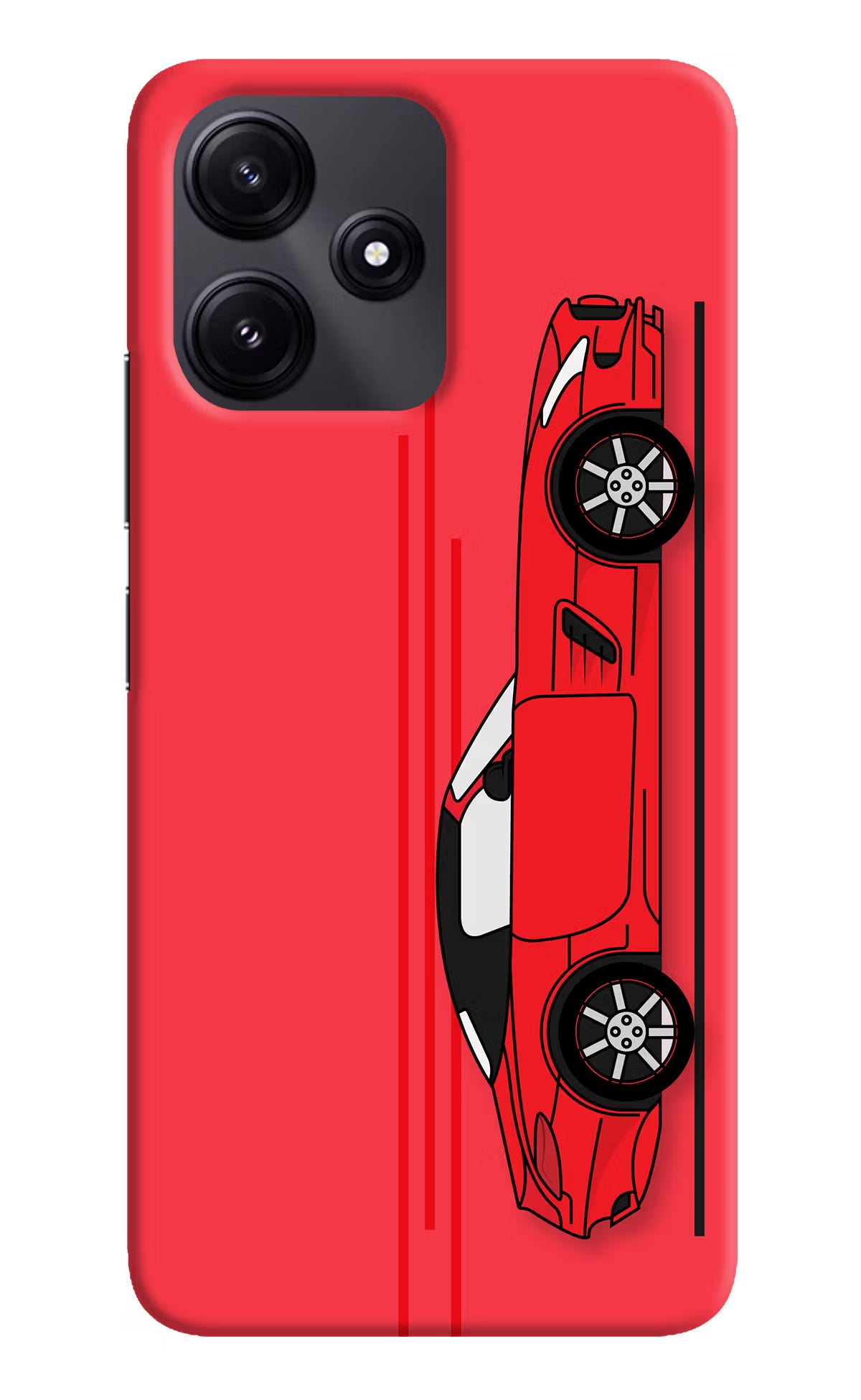 Red Velocity Poco M6 Pro 5G Hard Case Back Cover by Casekaro
