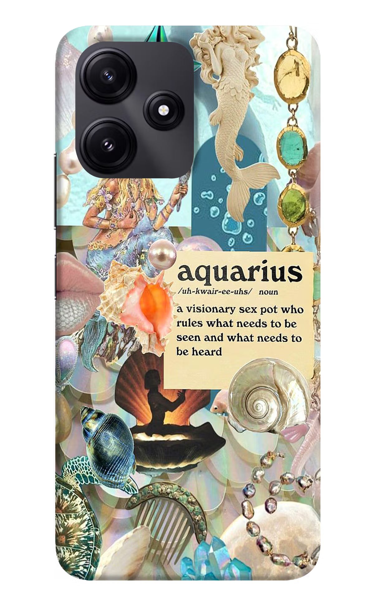 Aquarius Zodiac Poco M6 Pro 5G Hard Case Back Cover by Casekaro