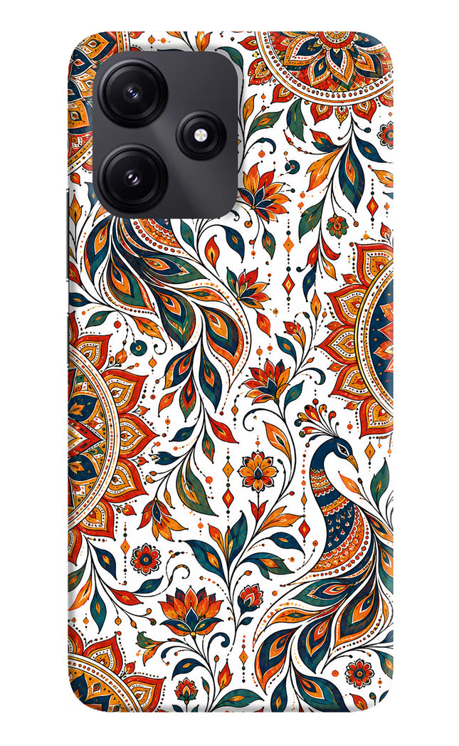 White Mayura Poco M6 Pro 5G Hard Case Back Cover by Casekaro