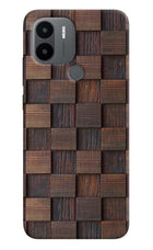Wooden Cube Design Redmi A1+/A2+ Back Cover