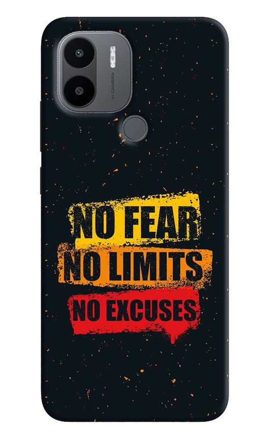 No Fear No Limits No Excuse Redmi A1+/A2+ Back Cover