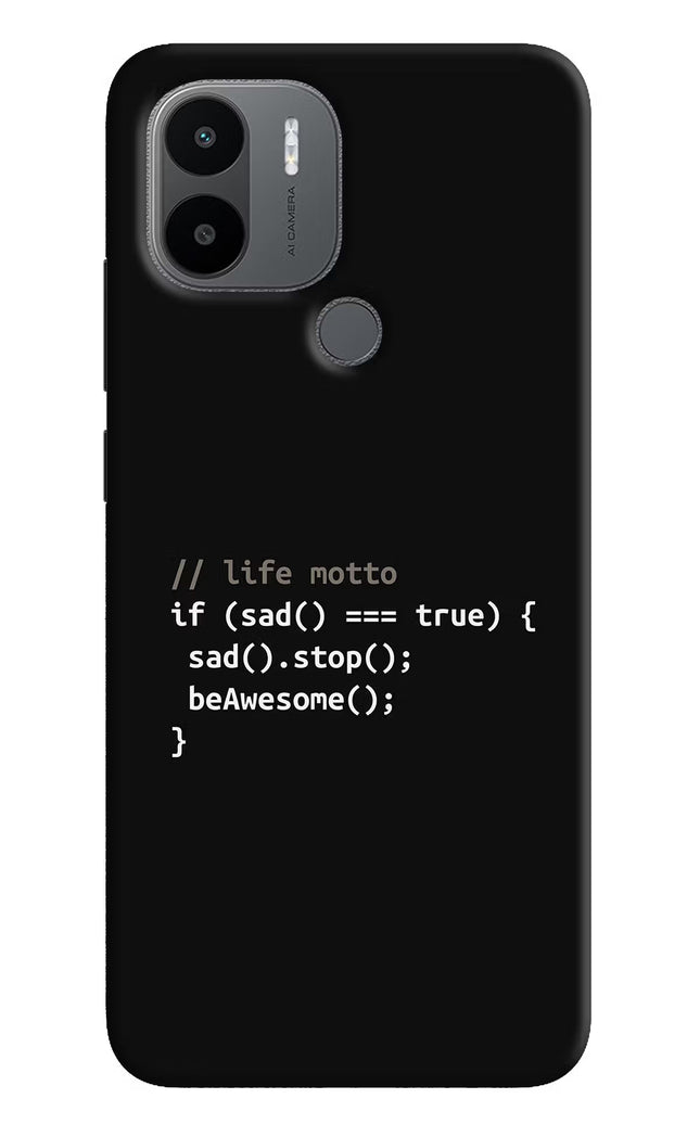 Life Motto Code Redmi A1+/A2+ Back Cover