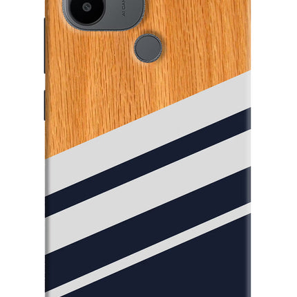 Blue and white wooden Redmi A1+/A2+ Back Cover