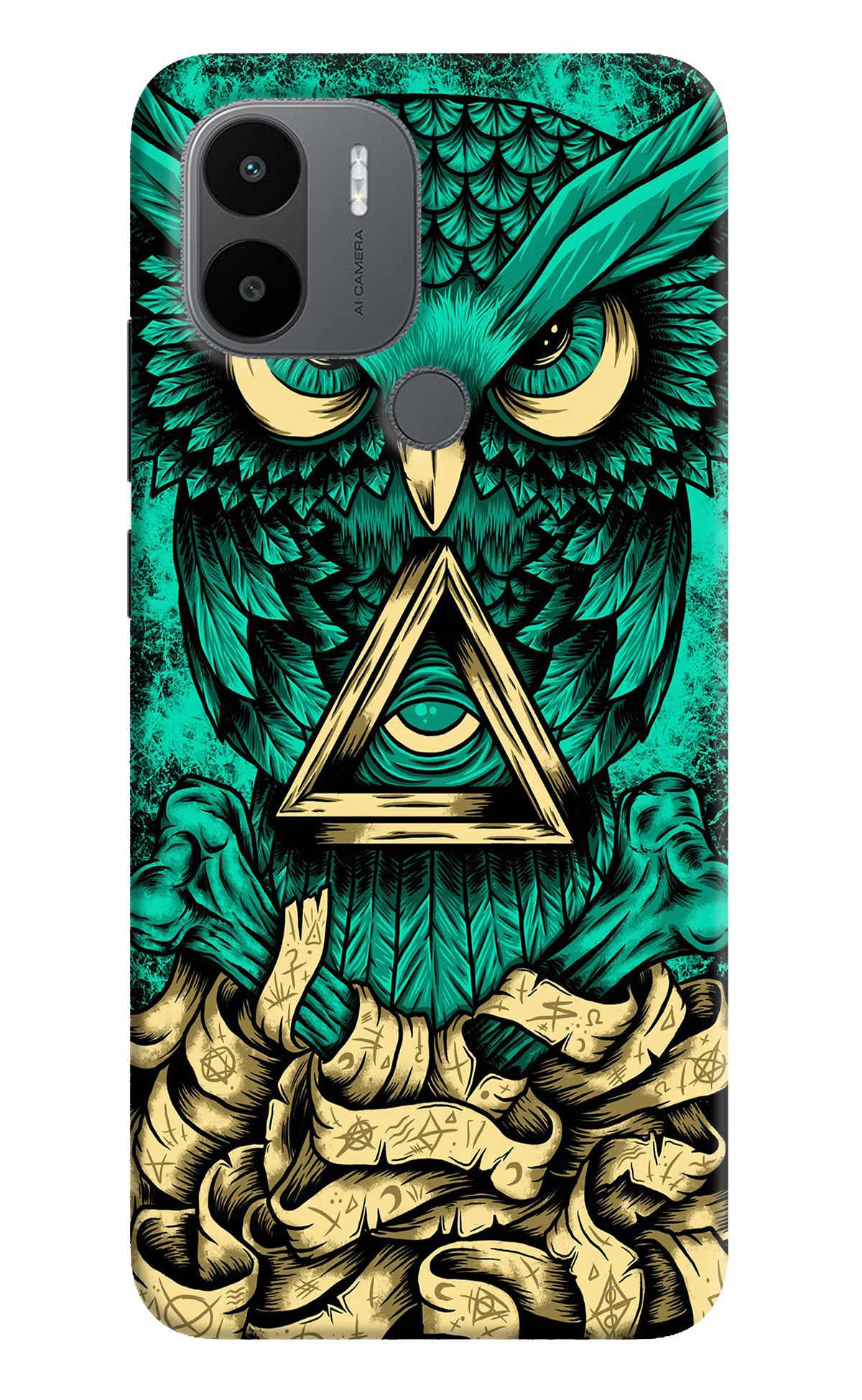 Green Owl Redmi A1+/A2+ Back Cover