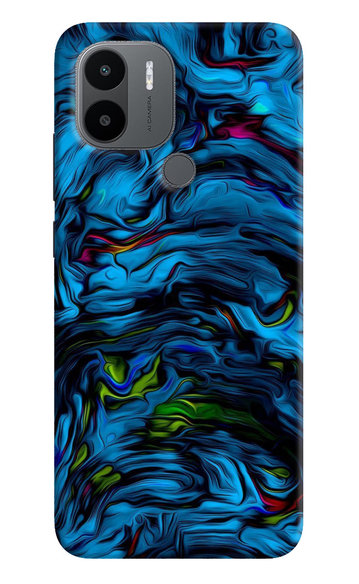 Dark Blue Abstract Redmi A1+/A2+ Back Cover