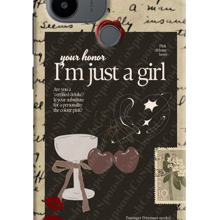I am just a girl Redmi A1+/A2+ Back Cover